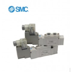 SMC SY5120-1LZE-01 5通电磁阀SY5000系列 直接配管型单体式2位单电控 L形插座式300mm带灯手动