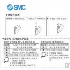 SMC SY5120-1H-01 5通电磁阀SY5000系列 直接配管型/单体式2位单电控直接出线式600mm