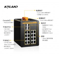 东土科技（KYLAND) 交换机 卡轨式工业级网管交换机 SICOM3000A-4GX16GE-L2-L2 4光16电千兆
