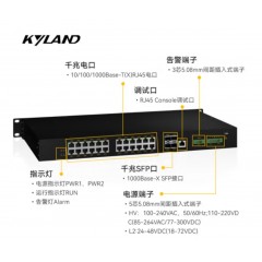 东土科技（KYLAND) 交换机 百兆网管型机架式工业级交换机 SICOM2024M-4SFP24T-HV-HV